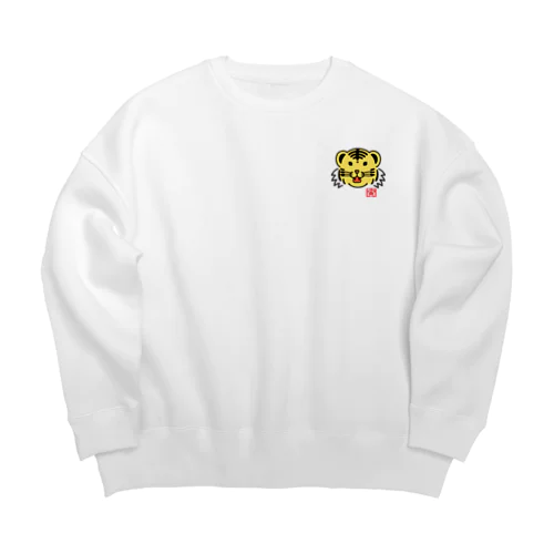 五黄の寅くん Big Crew Neck Sweatshirt