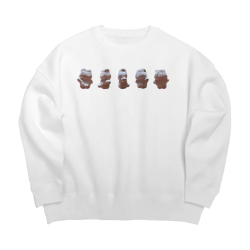 うさ(solid)1 Big Crew Neck Sweatshirt