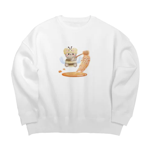 ぶんぶん はっちーくま Big Crew Neck Sweatshirt