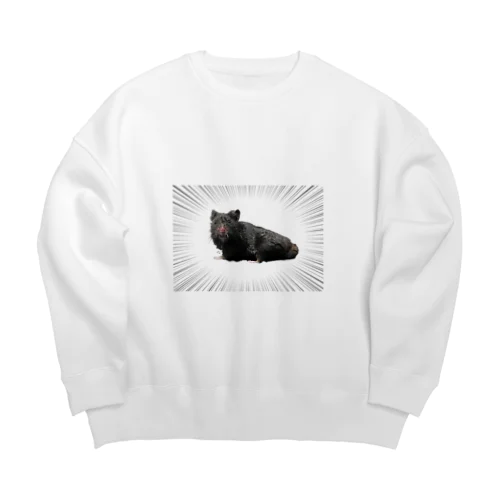 クロクマのルナたん Big Crew Neck Sweatshirt