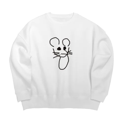 うんてんねずみ Big Crew Neck Sweatshirt