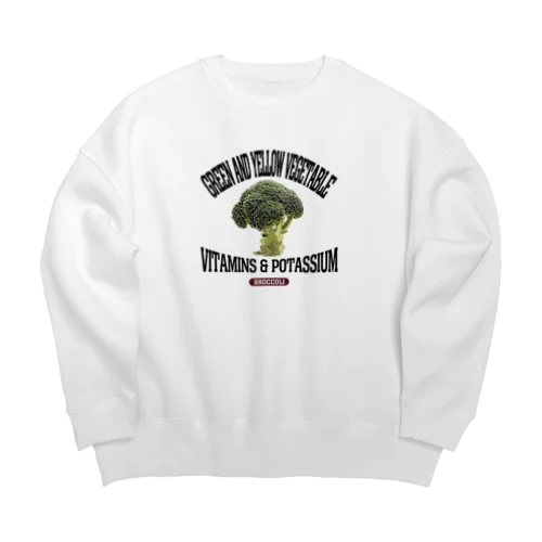 ブロッコリー（ビンテージ風） Big Crew Neck Sweatshirt