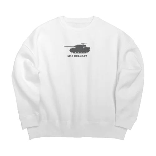 M18 ヘルキャット（グレー） Big Crew Neck Sweatshirt