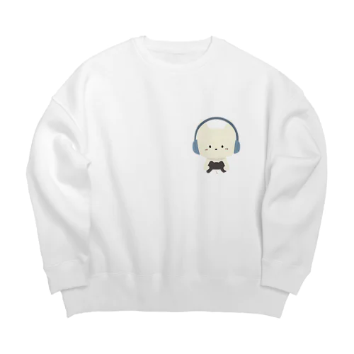 げーまーわんこ 01 文字なし Big Crew Neck Sweatshirt