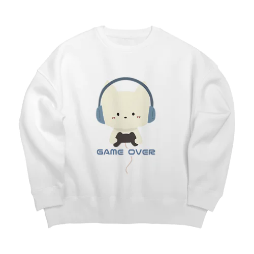 げーまーわんこ 01 文字あり Big Crew Neck Sweatshirt