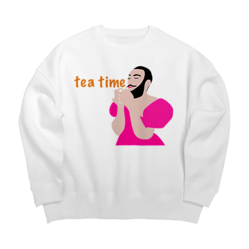 tea time Big Crew Neck Sweatshirt
