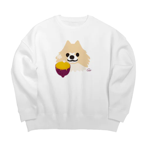 焼き芋　味を知ったポメラニアン Big Crew Neck Sweatshirt