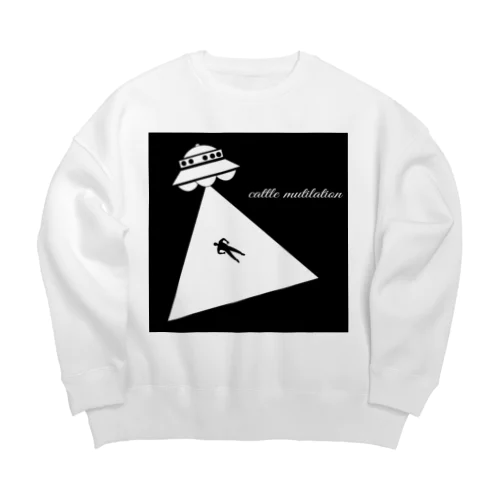 cattle mutilation☆ Big Crew Neck Sweatshirt