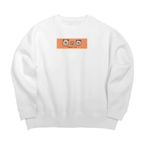 クマさんちの家族 Big Crew Neck Sweatshirt