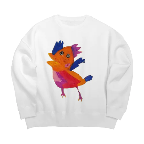 不思議な鳥が産まれたよ Big Crew Neck Sweatshirt