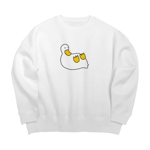 全てを悟ったあひる Big Crew Neck Sweatshirt