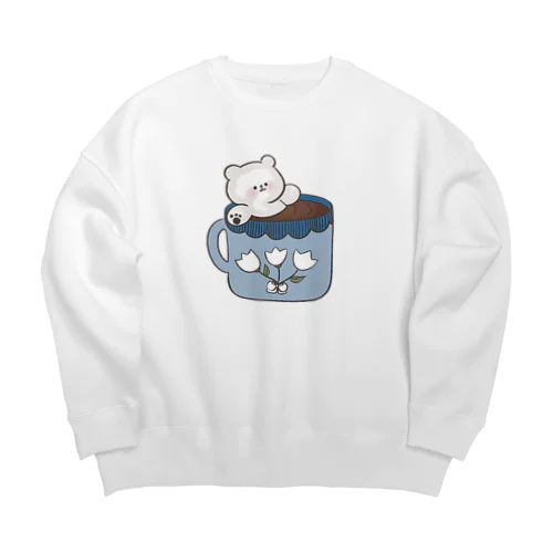 かわいいクマ Big Crew Neck Sweatshirt