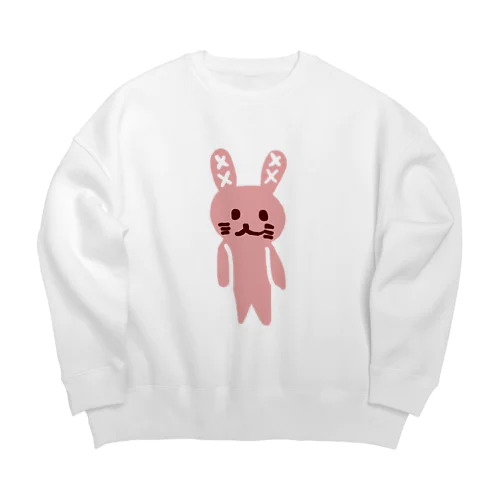 バツうさぎ Big Crew Neck Sweatshirt