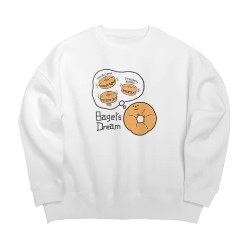 ベーグルズドリーム(カラー) Big Crew Neck Sweatshirt