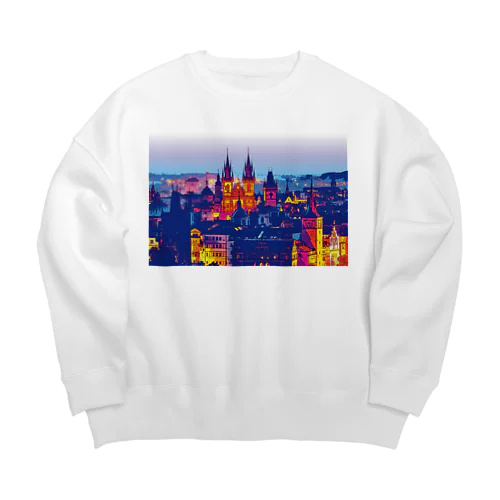 チェコ プラハの朝 Big Crew Neck Sweatshirt