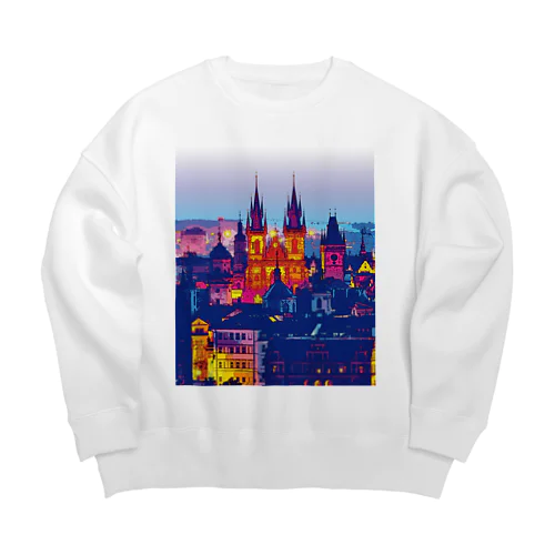 チェコ プラハの朝 Big Crew Neck Sweatshirt