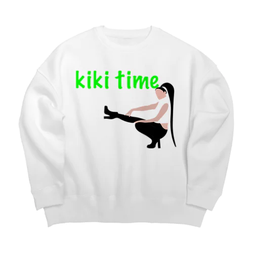 kiki time Big Crew Neck Sweatshirt