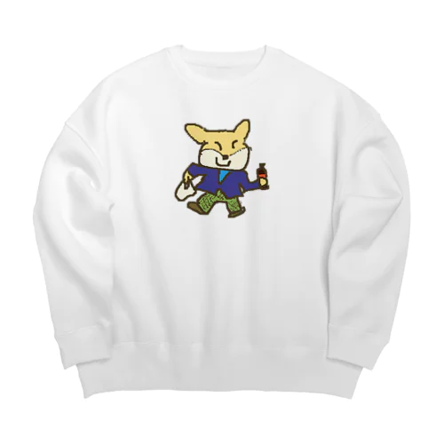 キツネのこんこん昼休み Big Crew Neck Sweatshirt