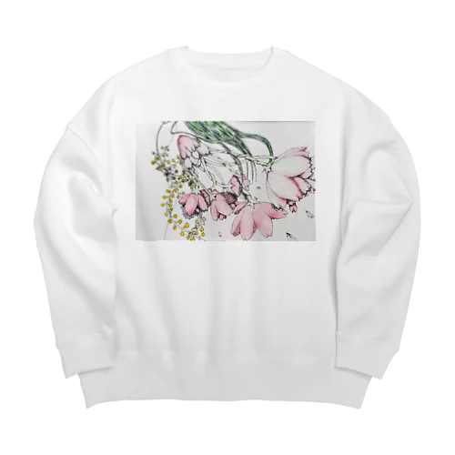 春の妖精 Big Crew Neck Sweatshirt