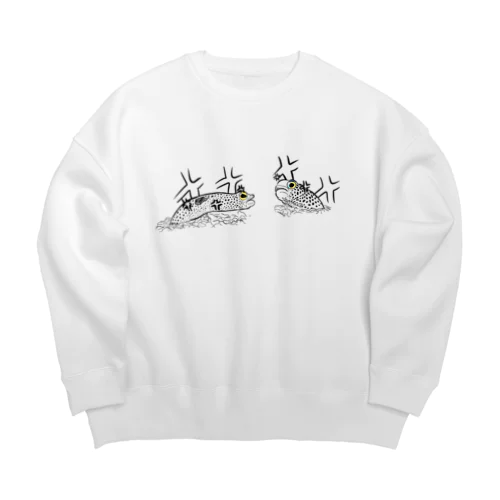 ガチで喧嘩しているチンアナゴ Big Crew Neck Sweatshirt