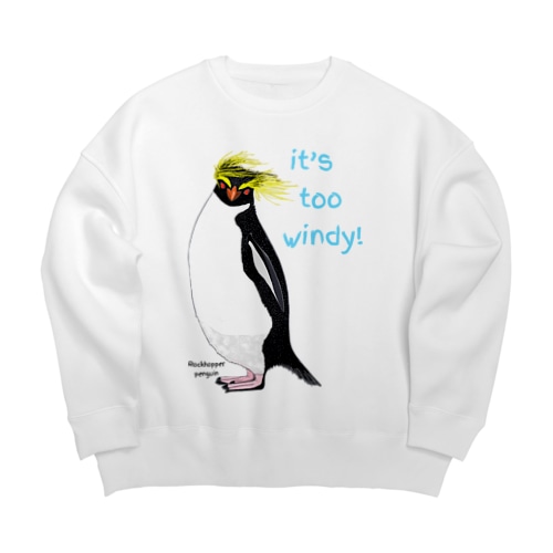 Rockhopper penguin　(イワトビペンギン) Big Crew Neck Sweatshirt