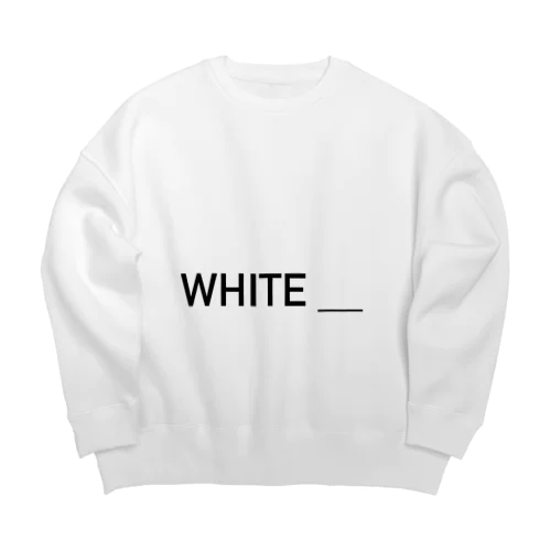 White under bar Big Crew Neck Sweatshirt