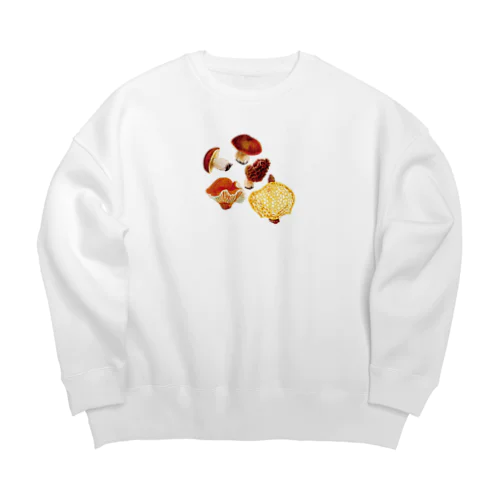 キノコ　美味しいの Big Crew Neck Sweatshirt