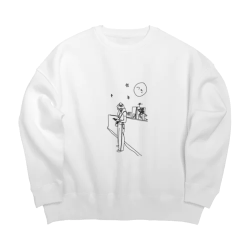 横向きのひと Big Crew Neck Sweatshirt