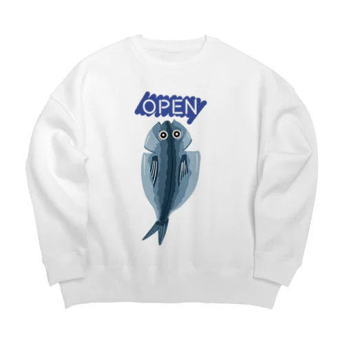 あじの干物 141-1 Big Crew Neck Sweatshirt