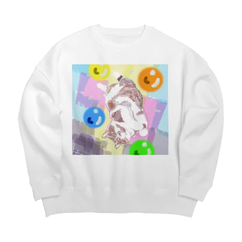 ふんわりカラフルすこちゃんｖ Big Crew Neck Sweatshirt