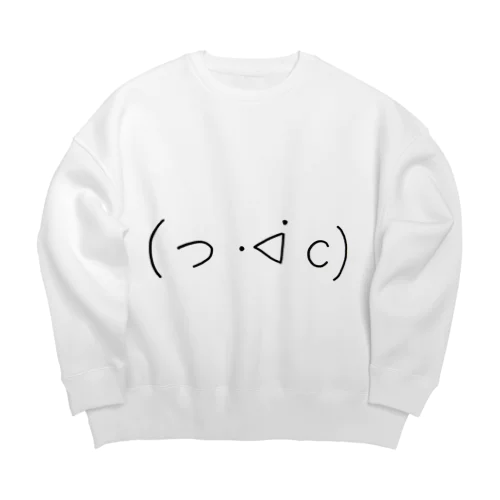 (っ ᐙ c)顔文字 Big Crew Neck Sweatshirt