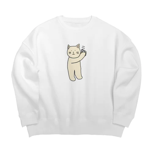 バーテンダーねこ Big Crew Neck Sweatshirt