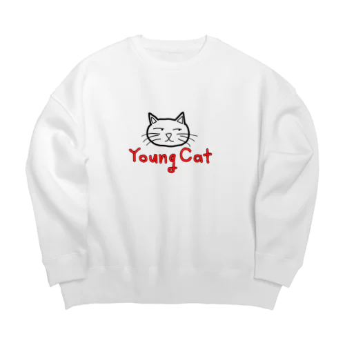 わかいねこ Big Crew Neck Sweatshirt