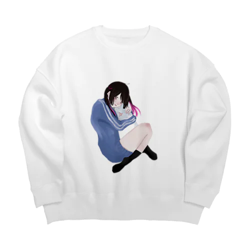 天使のしのちゃん Big Crew Neck Sweatshirt