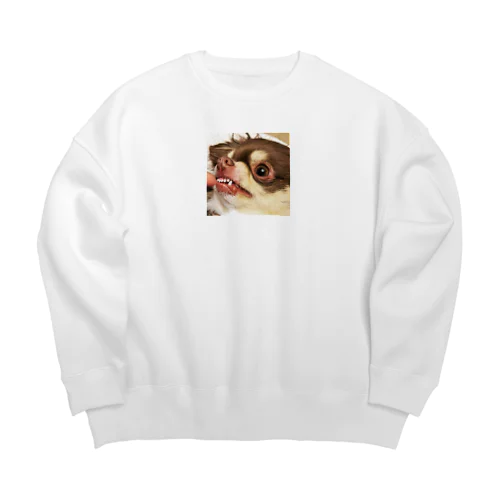 おぞましい顔 Big Crew Neck Sweatshirt