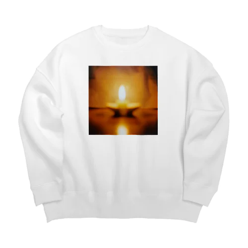 蝋燭の火1 Big Crew Neck Sweatshirt