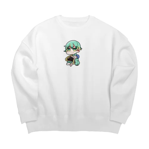 みぎてんめちゃかわ Big Crew Neck Sweatshirt