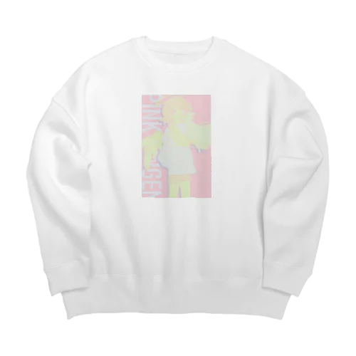 ないしょのピンク髪天使 Big Crew Neck Sweatshirt