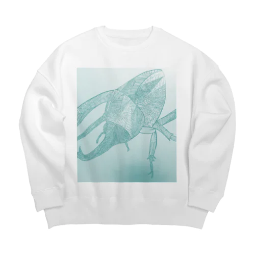 グラントシロカブトな模様　 Big Crew Neck Sweatshirt