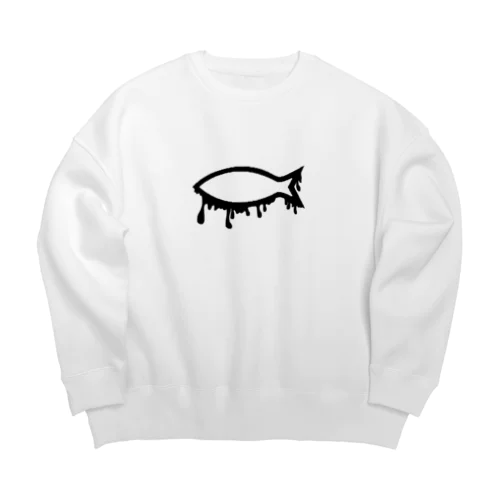 とろける魚 Big Crew Neck Sweatshirt