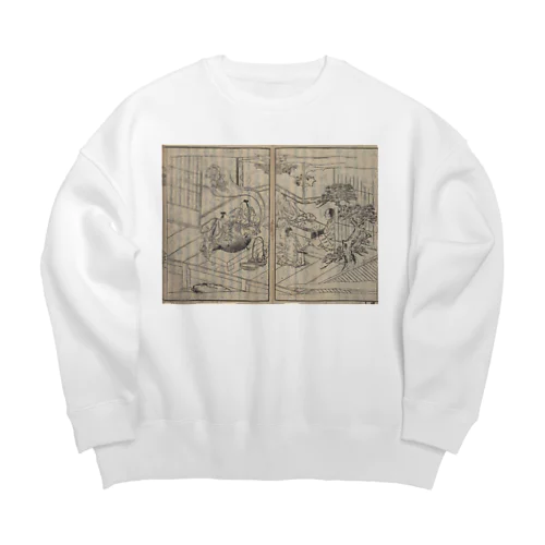 夢応の鯉魚L Big Crew Neck Sweatshirt