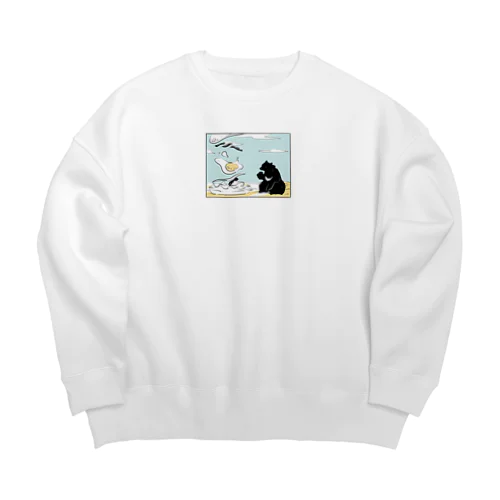 バーガーの降る昼 Big Crew Neck Sweatshirt