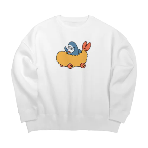 エビフライレーシングサメ Big Crew Neck Sweatshirt