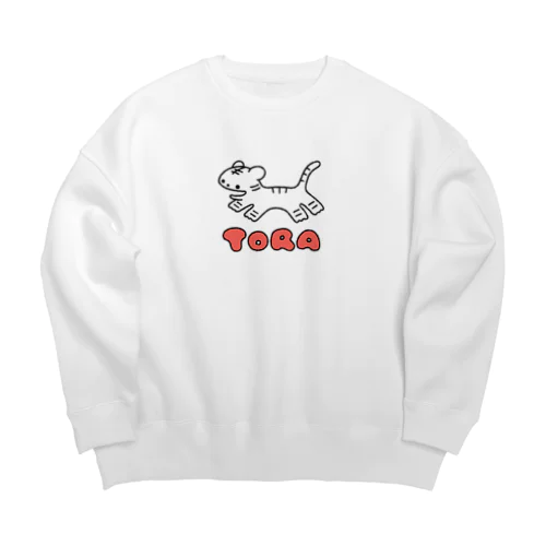 ホワイトタイガーTORA2022ひかえめ Big Crew Neck Sweatshirt