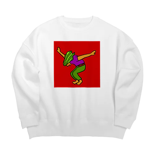 おたけびさん Big Crew Neck Sweatshirt