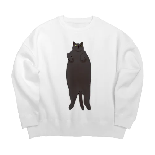 Chubby　cat (ぽっちゃり ) Big Crew Neck Sweatshirt