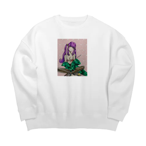 カラーバージョン　ツインてる美ちゃん Big Crew Neck Sweatshirt