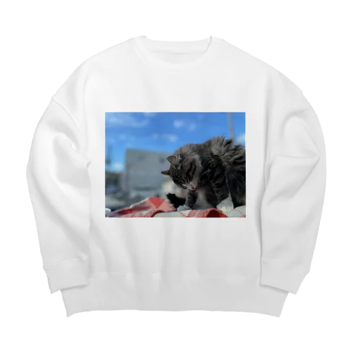 たびねこ蜜柑 Big Crew Neck Sweatshirt