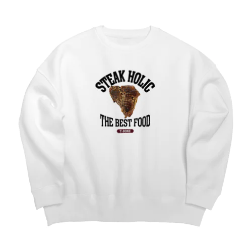 Tボーンステーキ（ビンテージ風） Big Crew Neck Sweatshirt