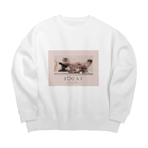 猫のジョジさん Big Crew Neck Sweatshirt